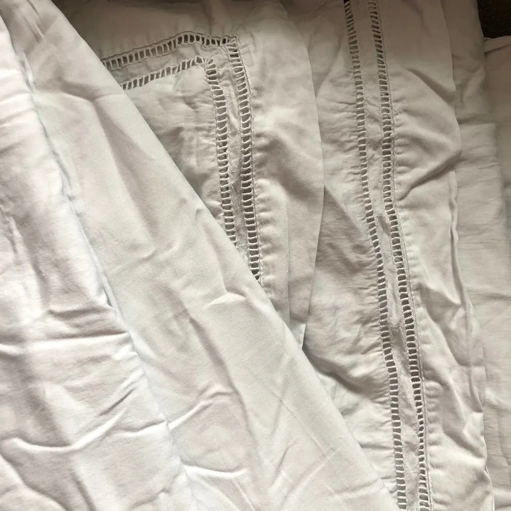 Anthropologie Organic Spa Sateen Duvet Cover Queen
